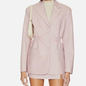 NWT Steve Madden Faux Leather Women's Pale Pink Blazer